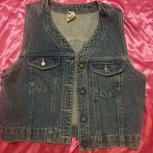 GAP Denim Vest in Washed Blue